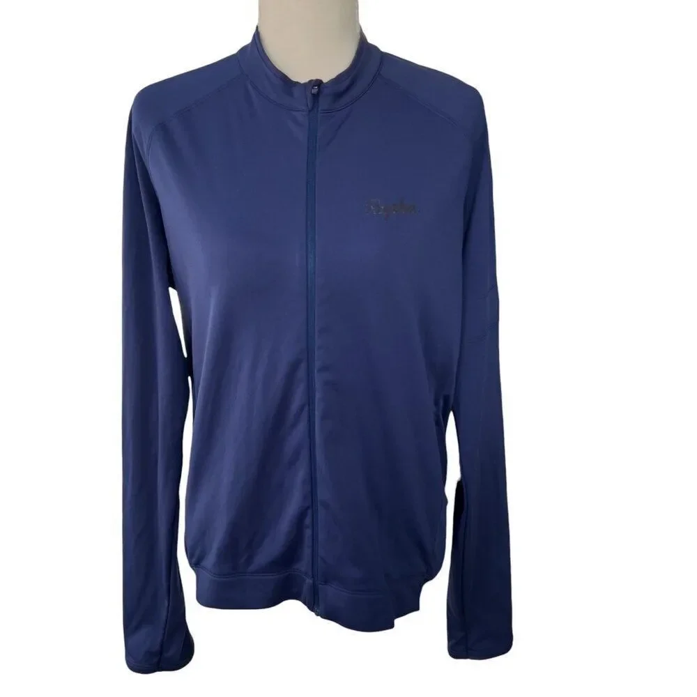Rapha Men's Long Sleeve Core Micro Fleece Lined Jersey Full Zip Navy Blue Sz XL